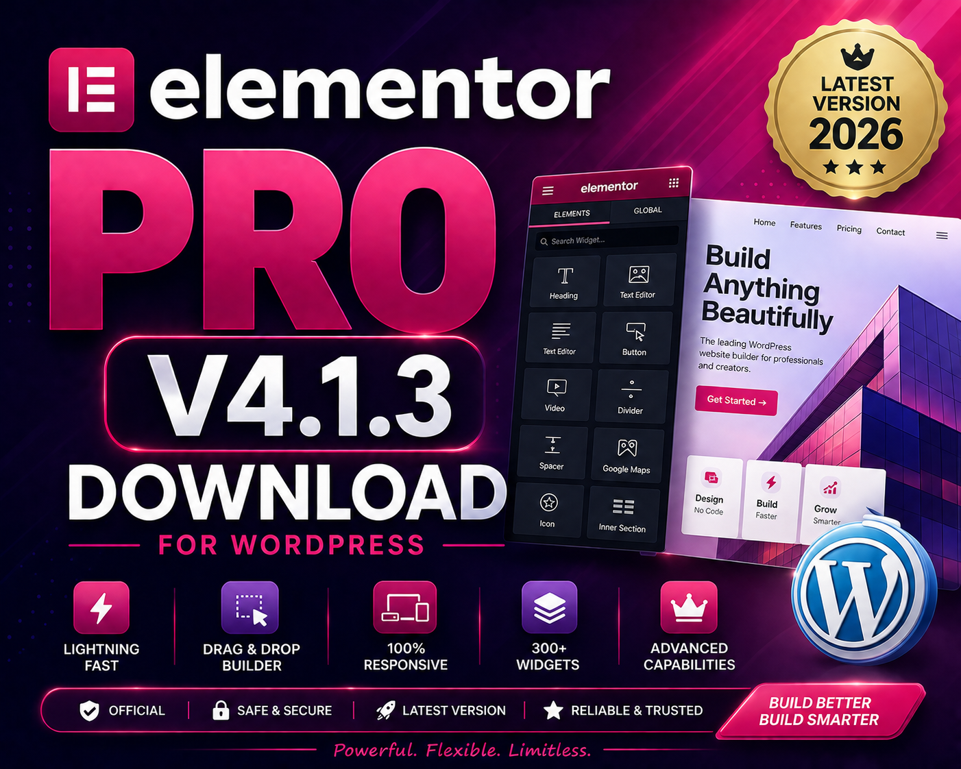 Elementor Pro v4.1.3 Download for WordPress